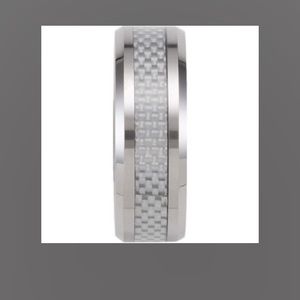 New Men’s Dura Tungsten Ring  Carbon Fiber Band